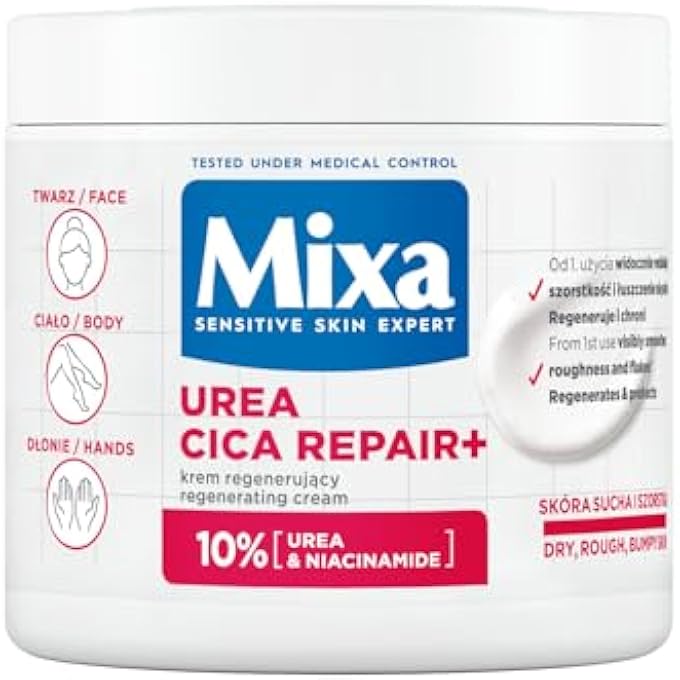 mixa كريم إصلاح يوريا سيكا + كريم متجدد، 400 مل - Image 1